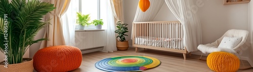 Whimsical Nursery: A haven of calm and joy for baby. photo