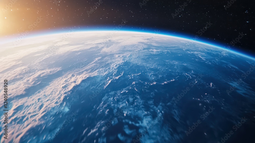 A breathtaking view of Earth from space, showcasing vibrant blue oceans and clouds against a backdrop of the cosmos. A breathtaking view of Earth from space, showcasing vibrant blue oceans and clouds against a backdrop of the cosmos.