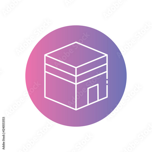 Kaaba icon vector stock illustration