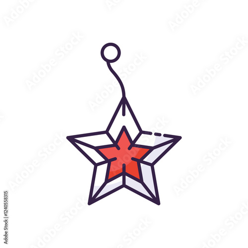 Hanging Star icon vector stock illustration
