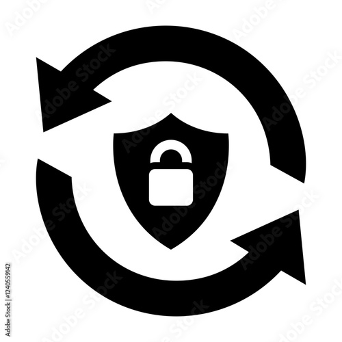 Security Update Glyph Icon Design