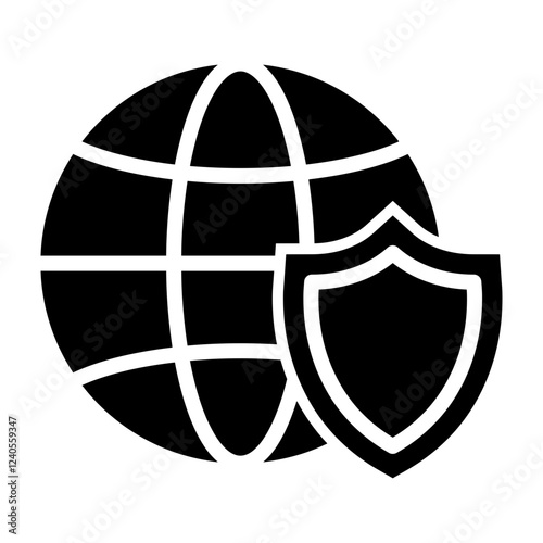 VPN (Virtual Private Network) Glyph Icon Design