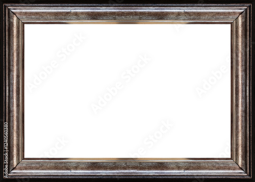 Brown retro wooden rectangle picture frame