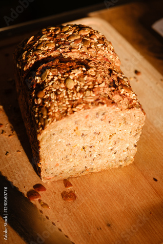 Vollkornbrot nach Anschnitt