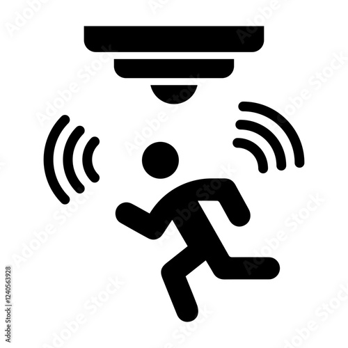 Motion Sensor Glyph Icon Design