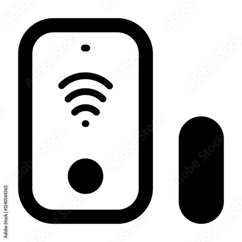 Smart Window Sensor Glyph Icon Design