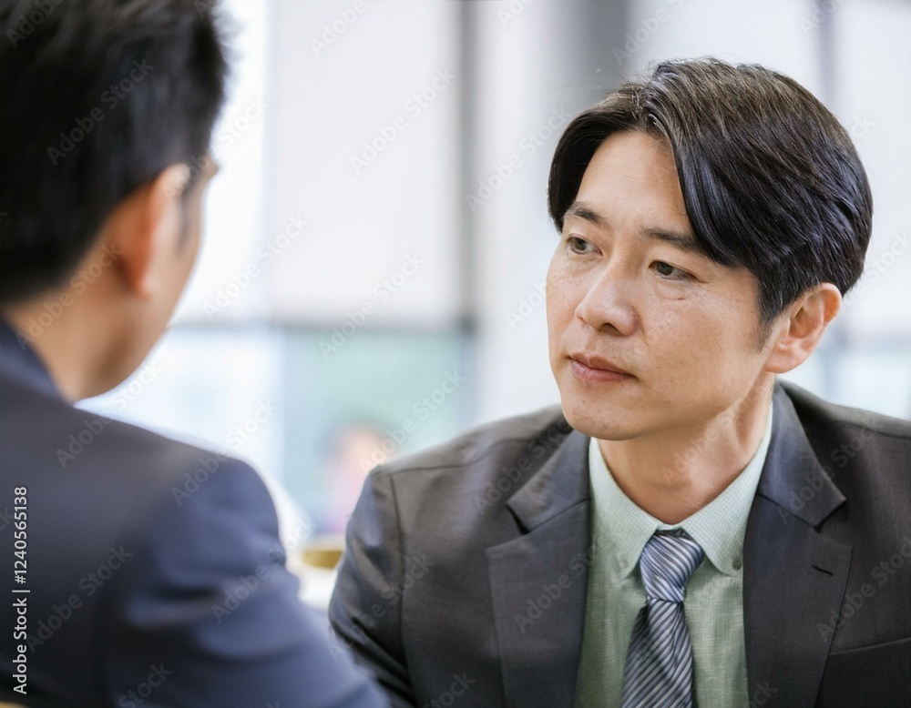 報告や連絡や相談をするビジネスパーソン 報告や連絡や相談をするビジネスパーソン
