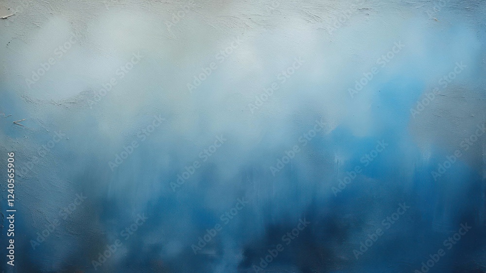 Fototapeta premium A textured abstract painting in soothing blue hues