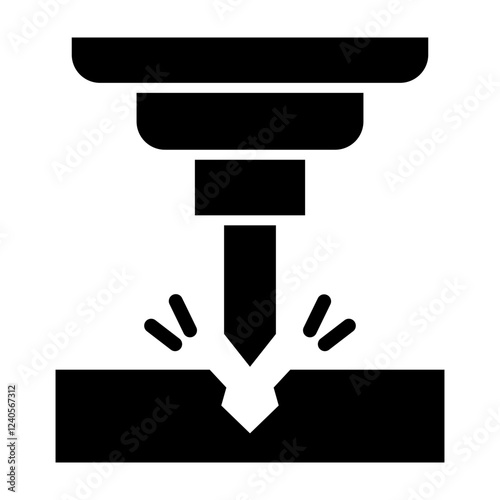Plasma Cutter Glyph Icon Design