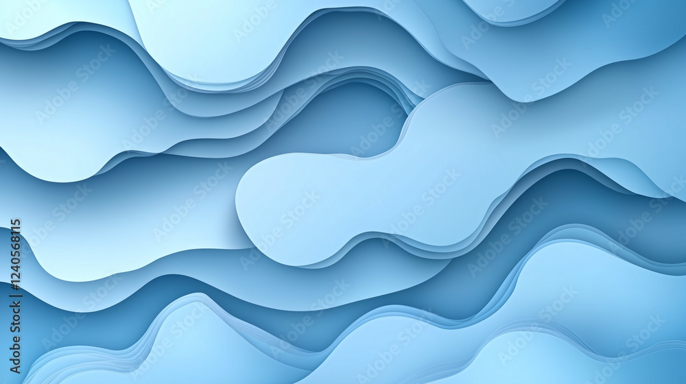 Cloud-Like Paper Background. Soft, rounded layers resembling fluffy clouds. Paper cut out effect Cloud-Like Paper Background. Soft, rounded layers resembling fluffy clouds. Paper cut out effect