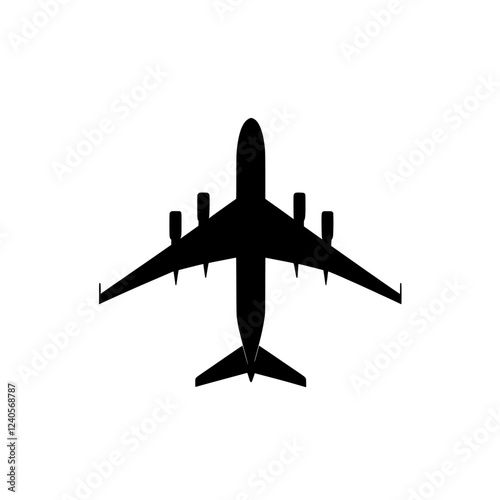 An isolated modern plane icon in flat style is ideal for enhancing your web design.