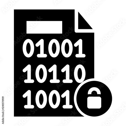 Encrypted File Glyph Icon Design