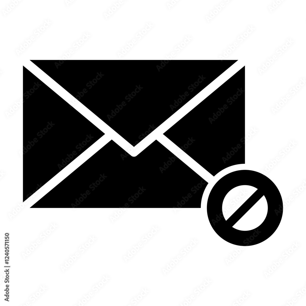 Spam Mail Glyph Icon Design Spam Mail Glyph Icon Design