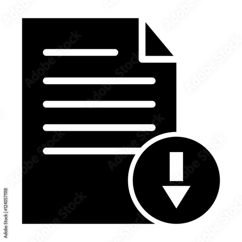 Save File Glyph Icon Design