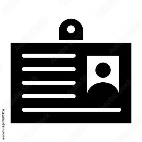 Library Card Glyph Icon Design