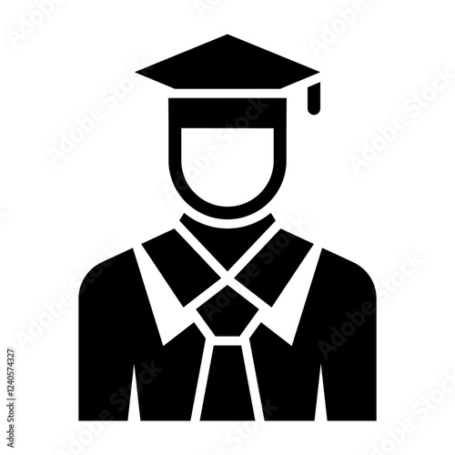 Student Glyph Icon Design