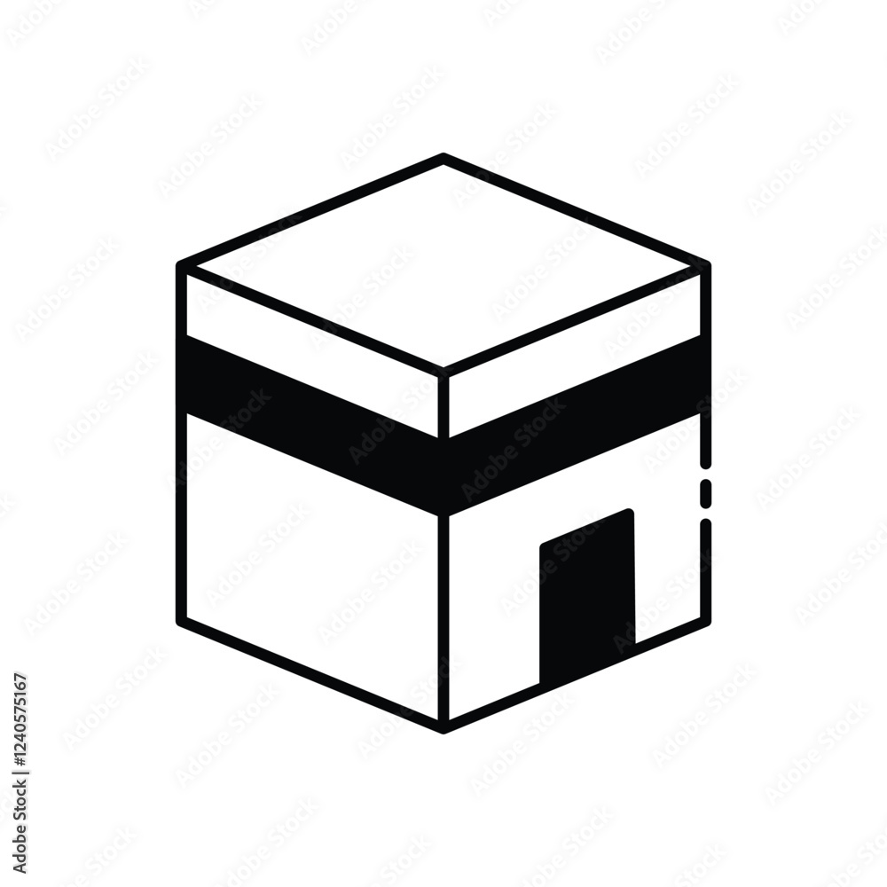Kaaba icon vector stock illustration Kaaba icon vector stock illustration