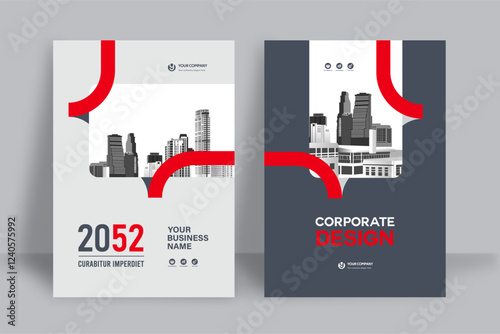 City Background Business Book Cover Design Template