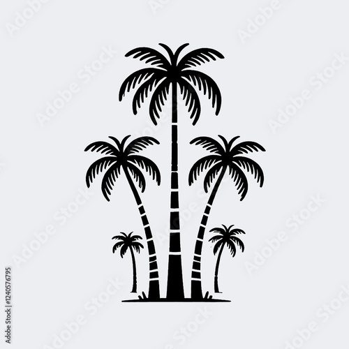 Wallpaper Mural art, illustration, vector, image, wallpaper, art image palm tree, palm trees vector black and white Torontodigital.ca