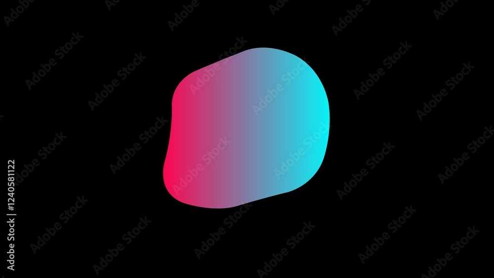 Big abstract bright gradient blob on a black background.