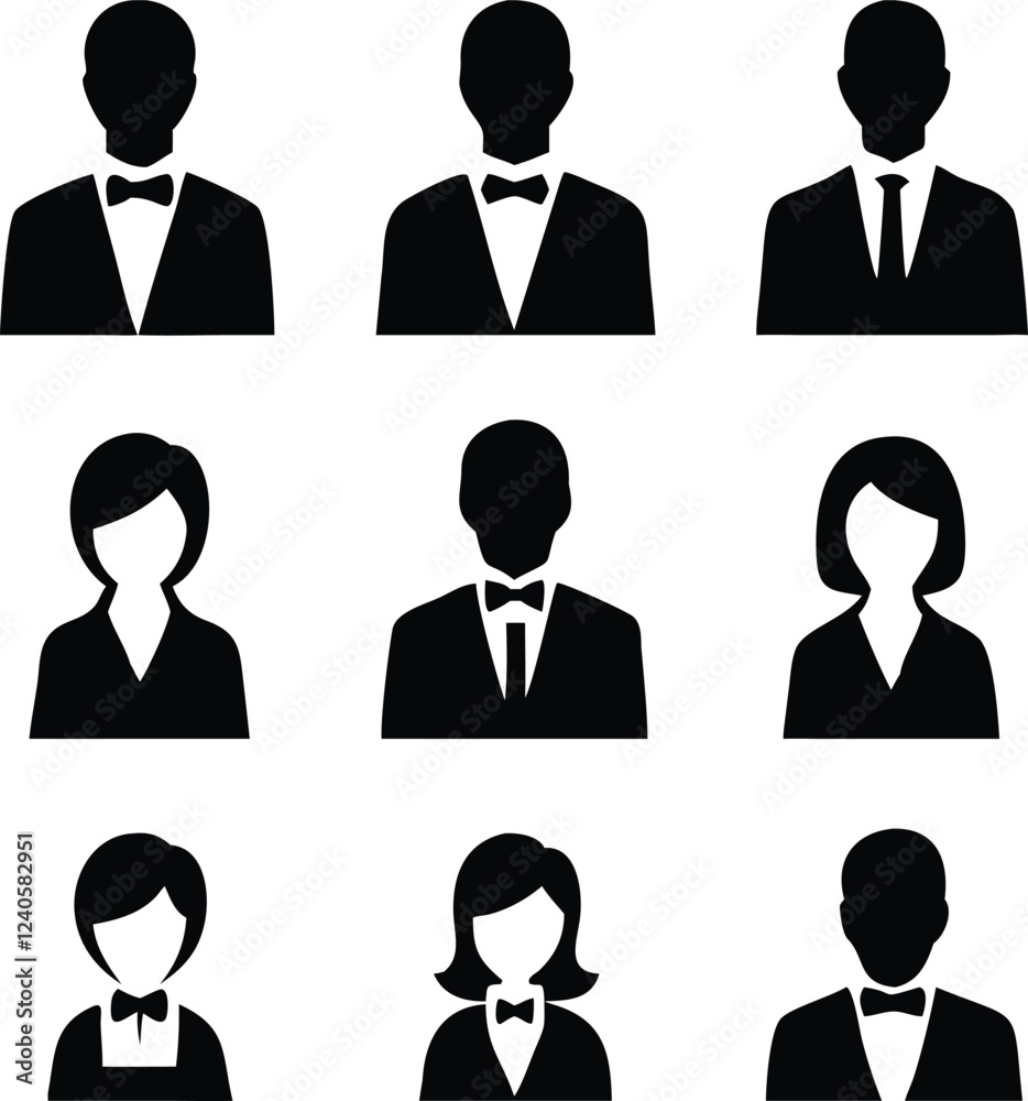 Business avatars , profile icons set Business avatars , profile icons set