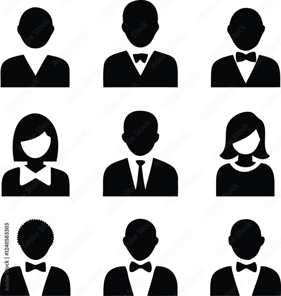 Business avatars , profile icons set Business avatars , profile icons set