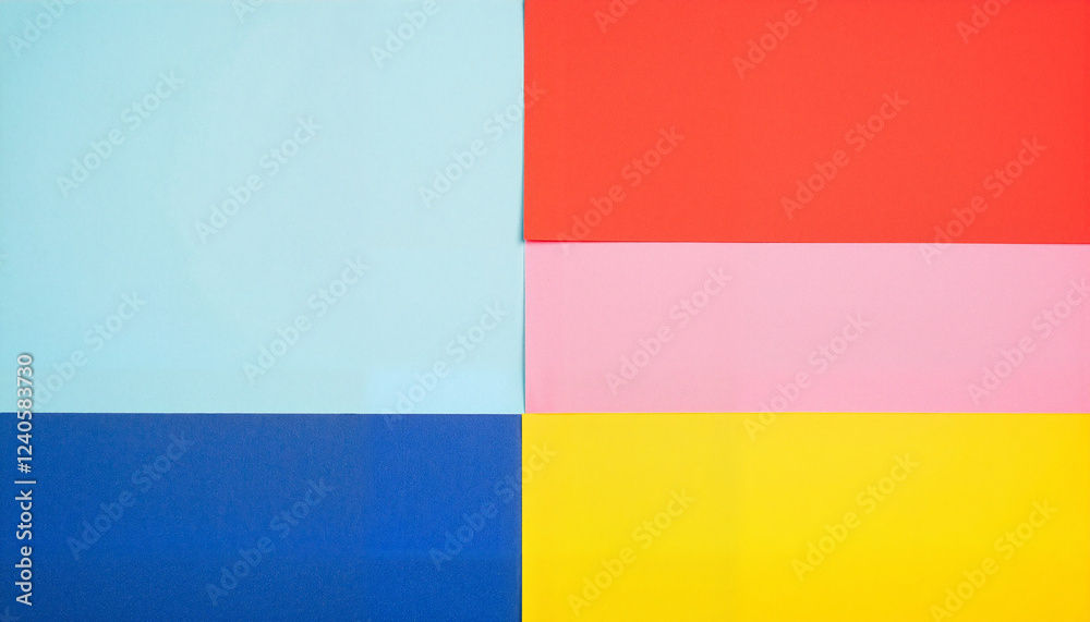 Vibrant color blocking in design, modern artistic expression Vibrant color blocking in design, modern artistic expression