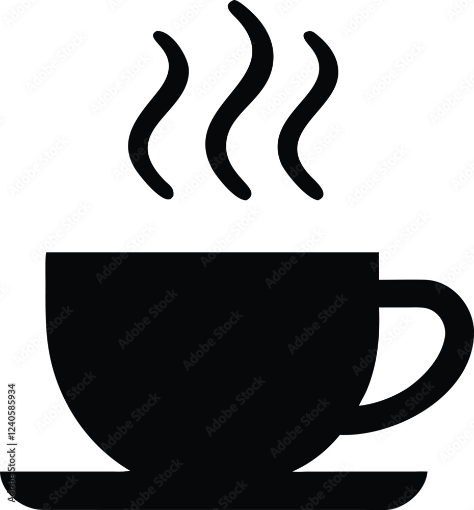 Coffee cup simple icon. Vector Coffee cup simple icon. Vector