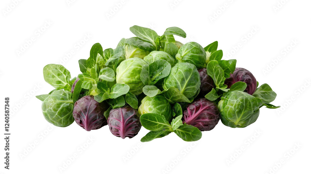 Fresh, vibrant Brussels sprouts arranged beautifully, showcasing their rich colors. Fresh, vibrant Brussels sprouts arranged beautifully, showcasing their rich colors.