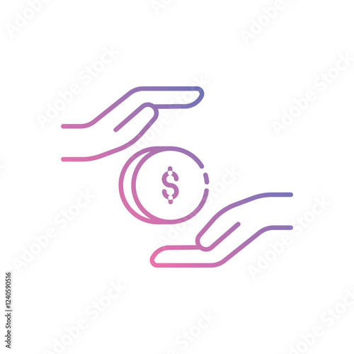 Charity  icon vector stock illustration