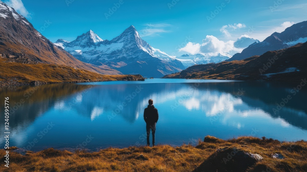 A serene lake view with mountains in the background, capturing the beauty of nature and tranquility for reflection and peace. A serene lake view with mountains in the background, capturing the beauty of nature and tranquility for reflection and peace.