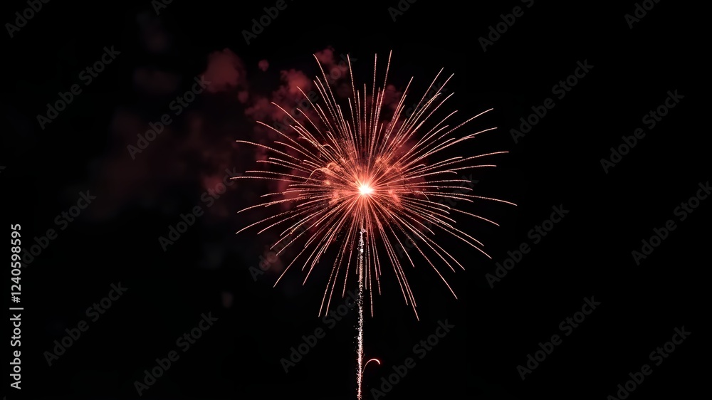 Fireworks blooming in the night sky Fireworks blooming in the night sky
