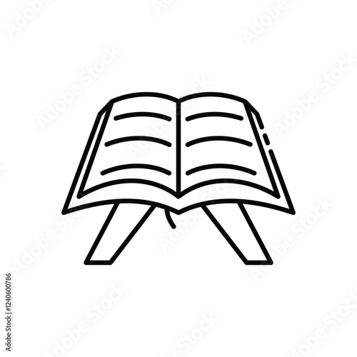 Al Quran icon vector stock illustration