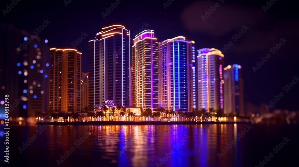 In an abstract scape, an online smart digital city is illustrated with smconnect network and futuristic line designs In an abstract scape, an online smart digital city is illustrated with smconnect network and futuristic line designs