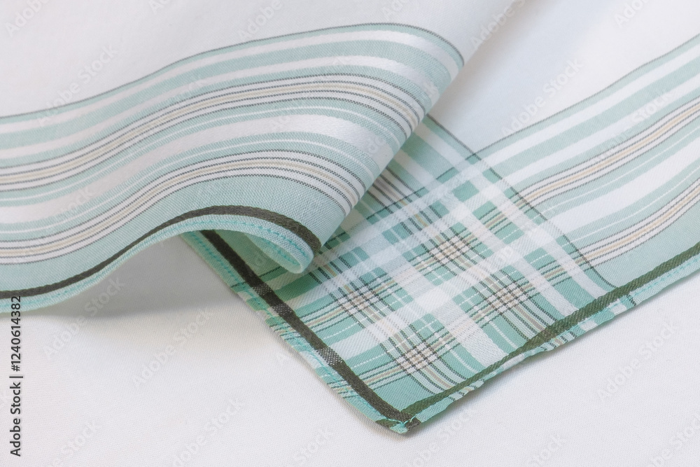 Vintage stripped handkerchief for men.