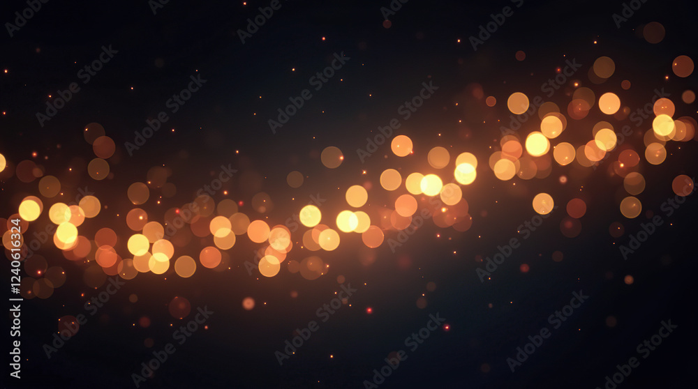 Fototapeta premium Abstract bokeh lights on dark background. Creative design.