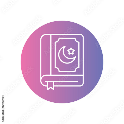 Holy Quran icon vector stock illustration