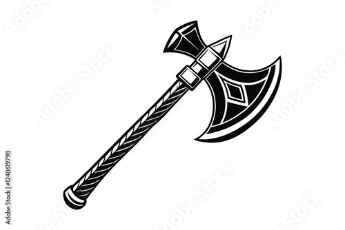 Tomahawk Silhouette vector illustration on white background