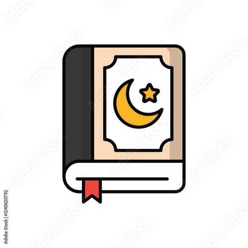 Holy Quran icon vector stock illustration