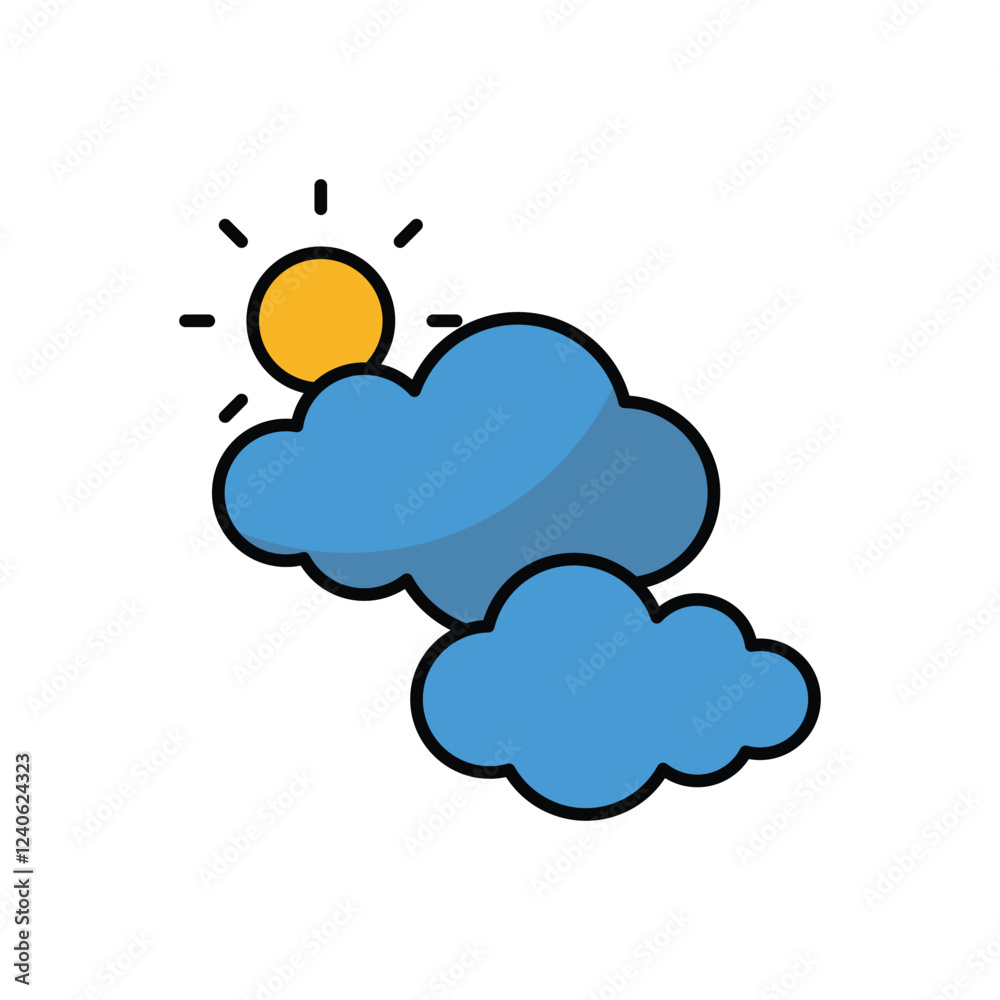 Sky icon vector stock illustration