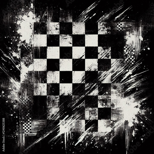 Grange black and white abstract background . Digital image with a psychedelic stripes. Abstract psychedelic stripes for digital wallpaper design ,geometric art,Optical illusion style
