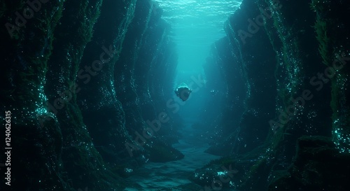 A Mysterious Trench Full of Darkness – A deep and eerie underwater trench where unknown creatures lurk in the shadows.