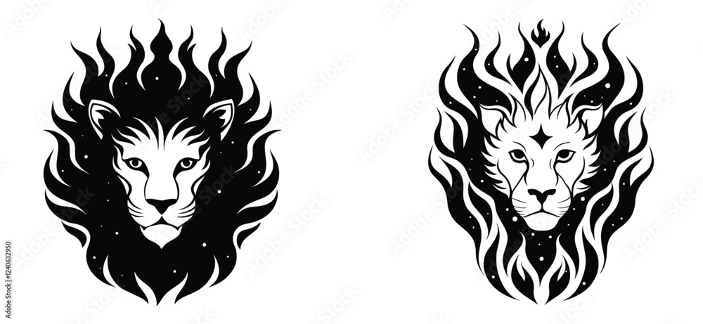 Obraz premium Tiger head mascot logo vector illustration