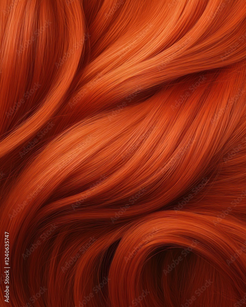 Captivating red hair waves studio setting close-up photography soft texture artistic concept