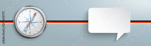 Sprechblase Kompass Banner