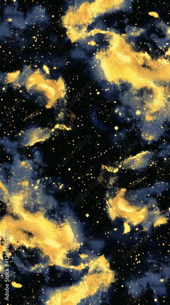Stunning Cosmic Nebulae Patterns in Golden and Dark Hues Stunning Cosmic Nebulae Patterns in Golden and Dark Hues