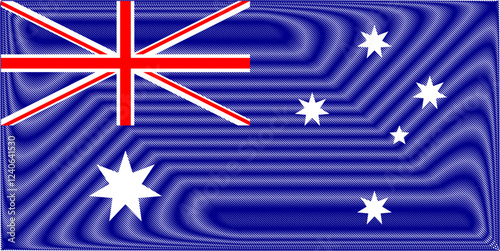 Australia Day January 26. Scribble style Australia flag vector background. Poster, card, banner.