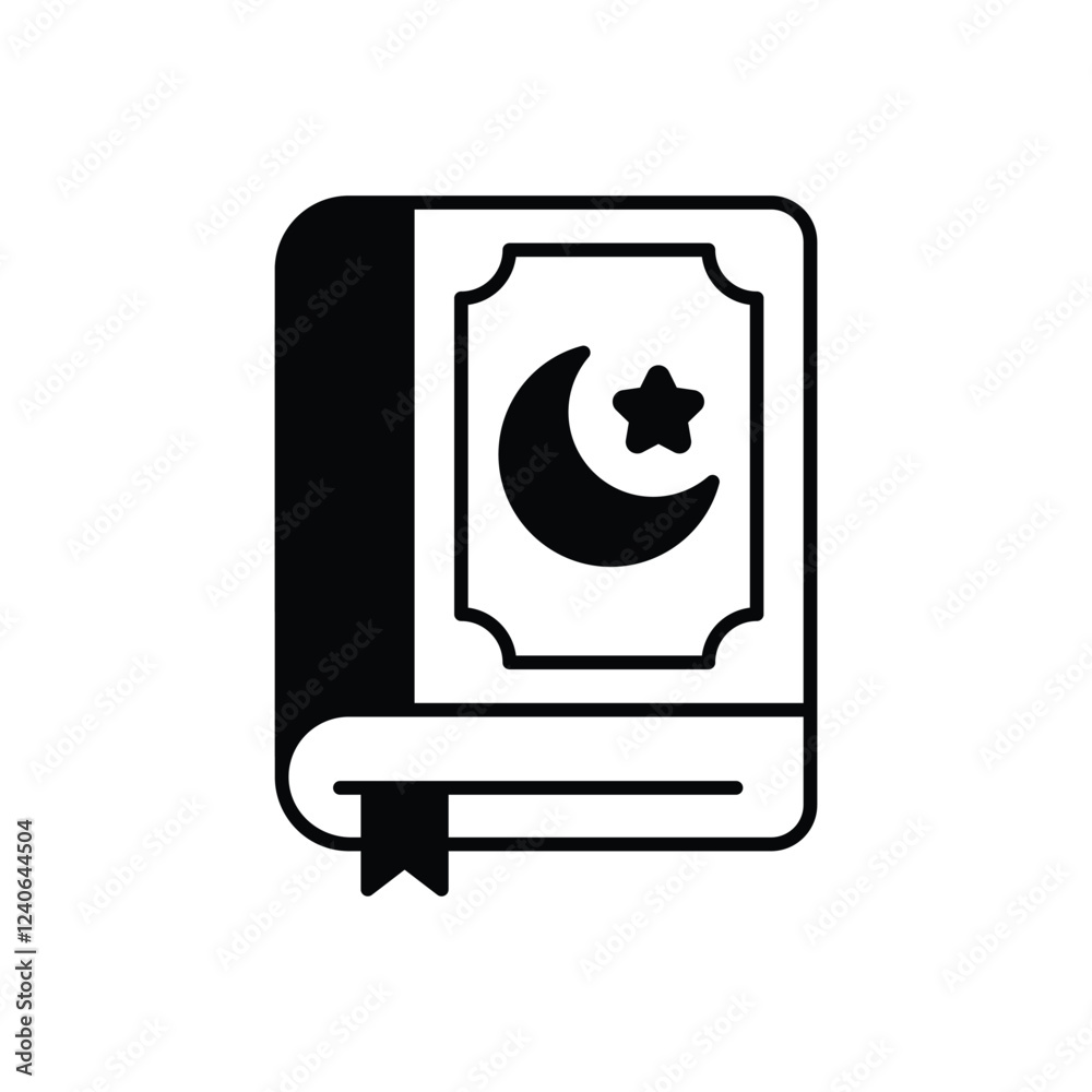 Holy Quran icon vector stock illustration Holy Quran icon vector stock illustration
