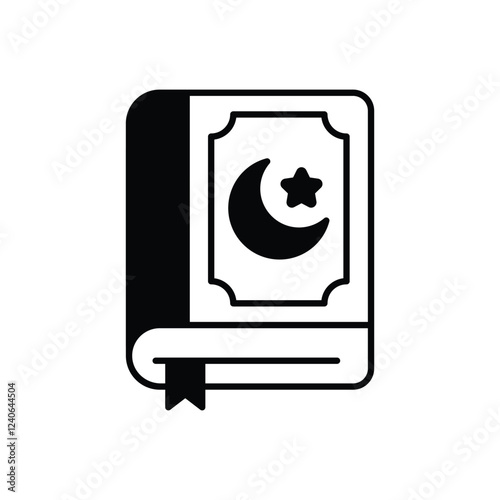 Holy Quran icon vector stock illustration