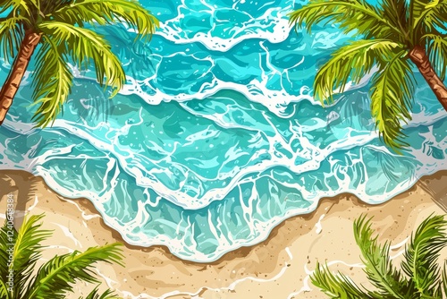 Bird's eye view of a beach paradise on Mahe Island, Seychelles, Africa, taken by a drone.